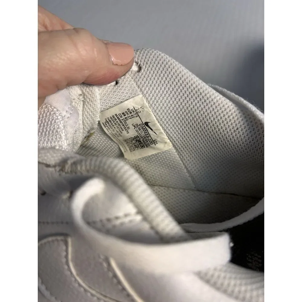 Nike Men's‎ Court Vision Alta Leather platform sneakers in triple white size 10